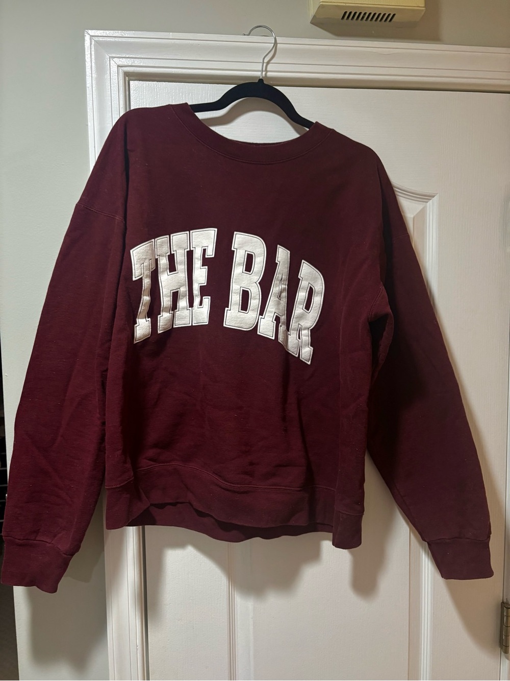 The Bar Maroon Crewneck Sweatshirt